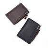 Zipper Men Coin Purse Waterproof Business Card Holder Fashion PU Leather Wallet  Business