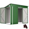 7.5 X 4.3ft Metal Garden Storage Shed, Waterproof Outdoor Shed with Triple Lockable Door, Gloves, Vents, Green