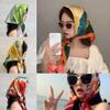 Sweet Triangle Headband French Pastoral Style Silk Scarf Korean Hair Scarf  For Girl Women