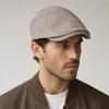 Solid Color Winter Forward Hat Warm Retro Flat Cap Unisex Suede Newsboy Cap  Daily