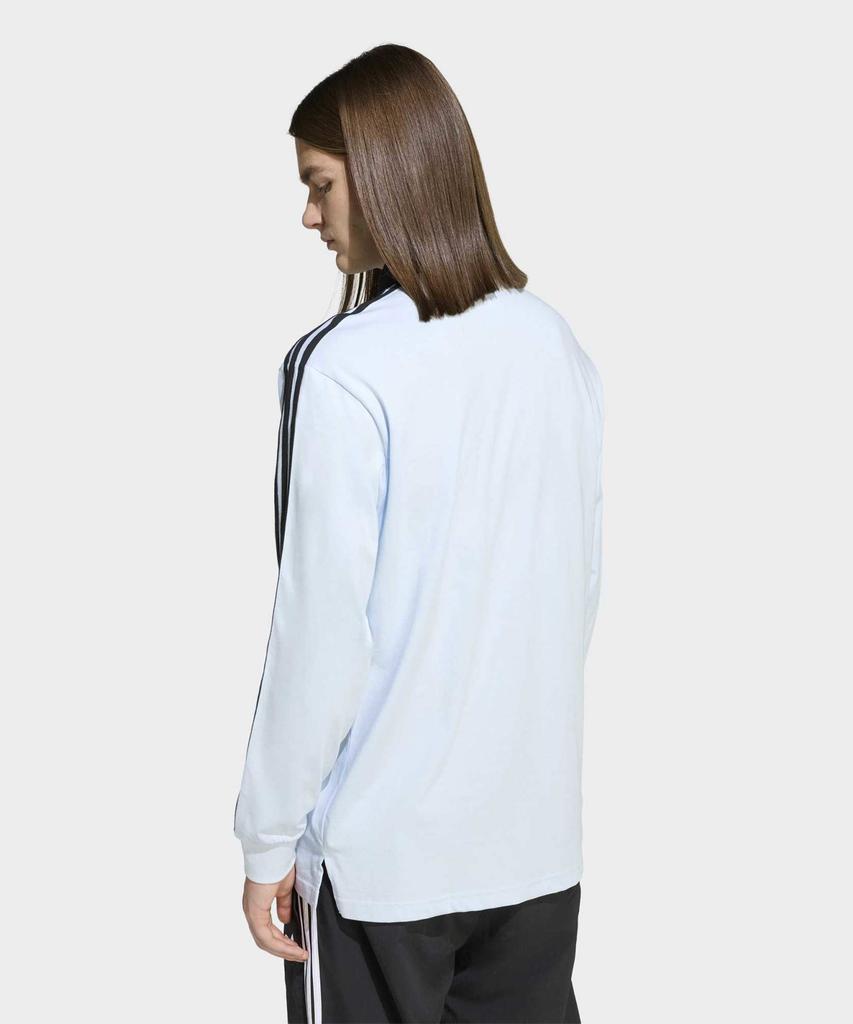 ADIDAS 3-Stripe Rugby Long Sleeve Polo - Crystal Sky / Ke2445