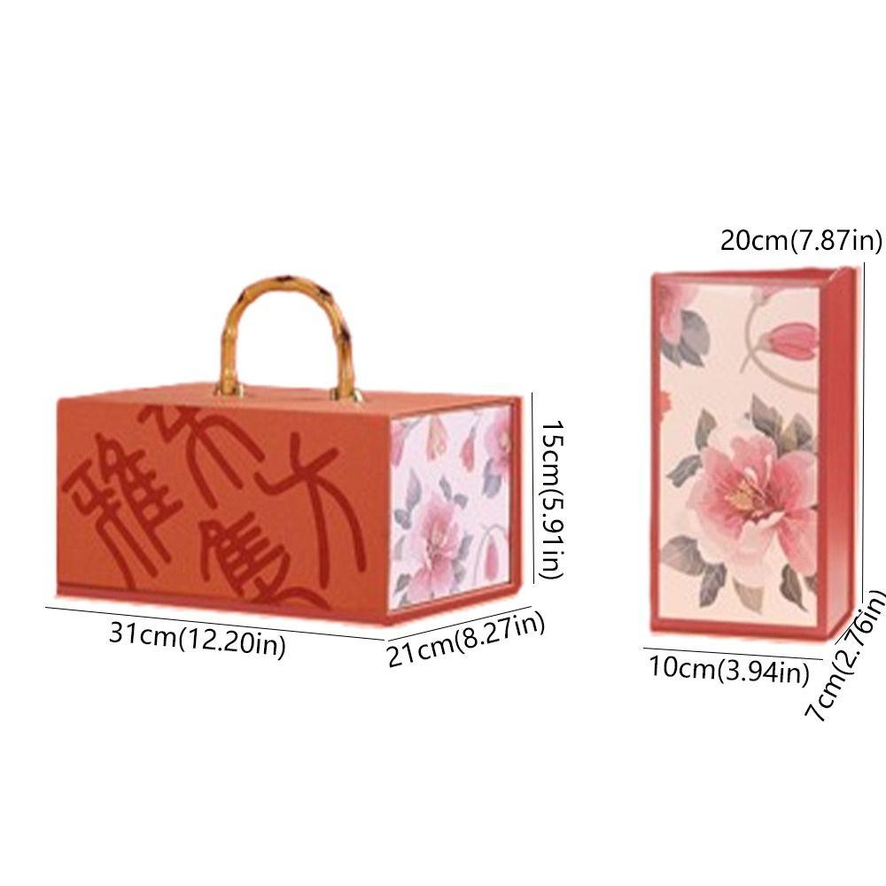 Chinese Style Moon Cake Box Luxury Portable Mooncake Box Bakery Packaging