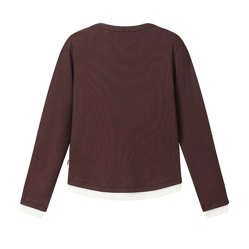 Fila Tennis Simple Solid Color Comfortable Long Sleeve T-Shirt Women Tops A11W633208FWI