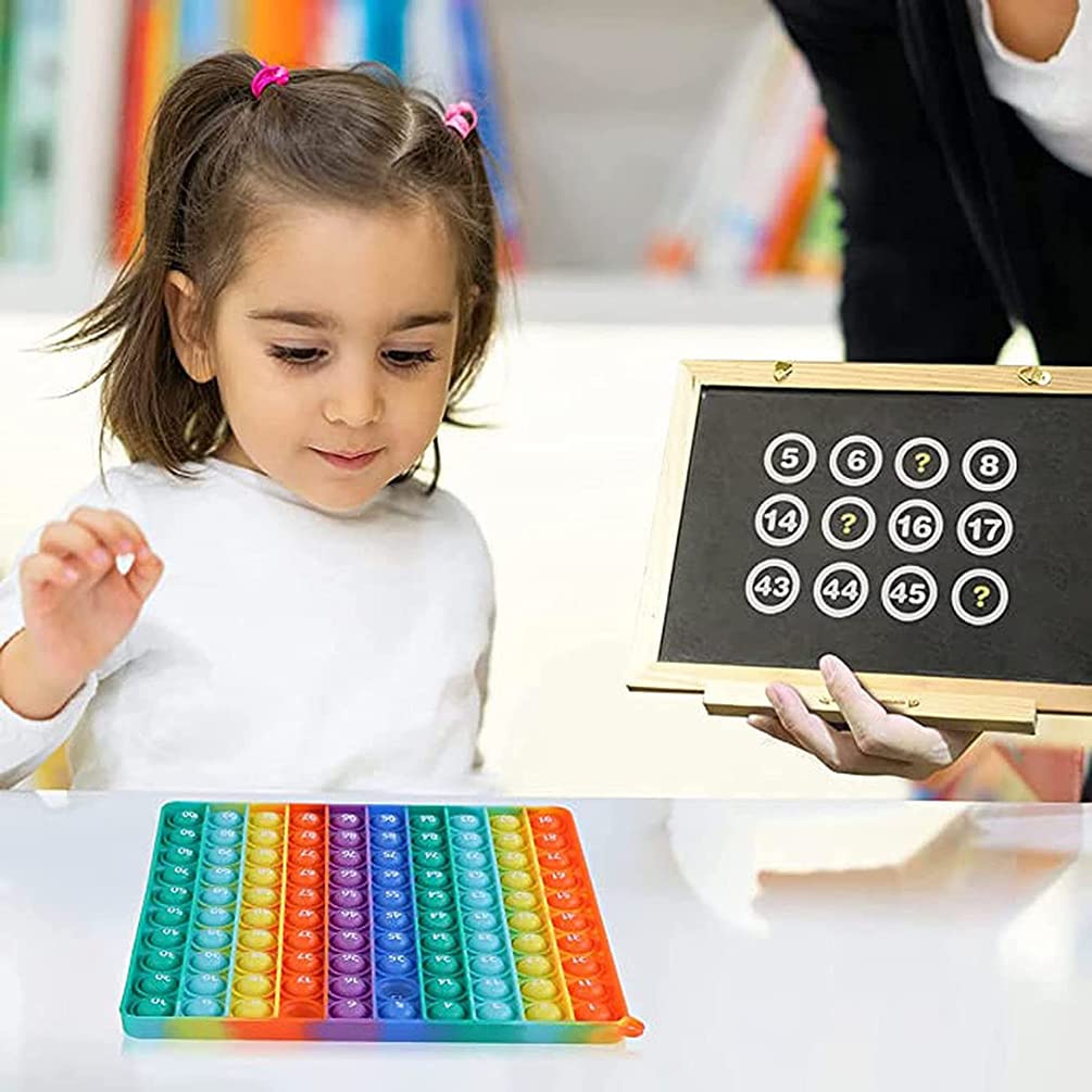 Numbers English Alphabet Set of Learning Stress Squeeze Fidget Board Bath Toy 1-100, 2, Toy, Relief, Toy, Push-Pop Bubble, Game,