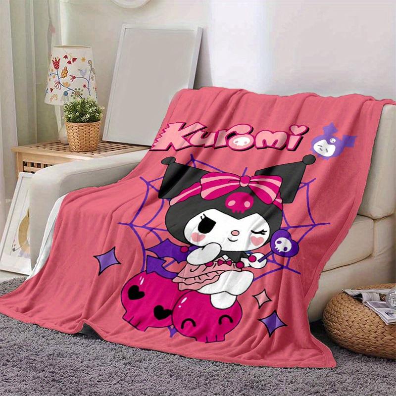 1pc. Cute Kuromi Design Blanket - Perfect for Home, Office, Outdoor Use, Gift Idea, Suitable for Al