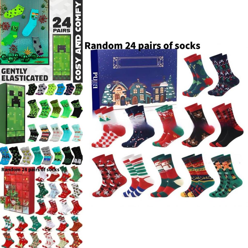 Countdown Socks For Kids And Teens With Cotton Material For Christmas Celebration And Holiday Gift