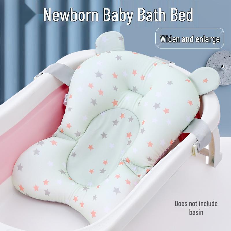 Schwimmende Neugeborenen-Badestütze: Universelle Mesh-Matte & Schwamm zum Sitzen und Liegen