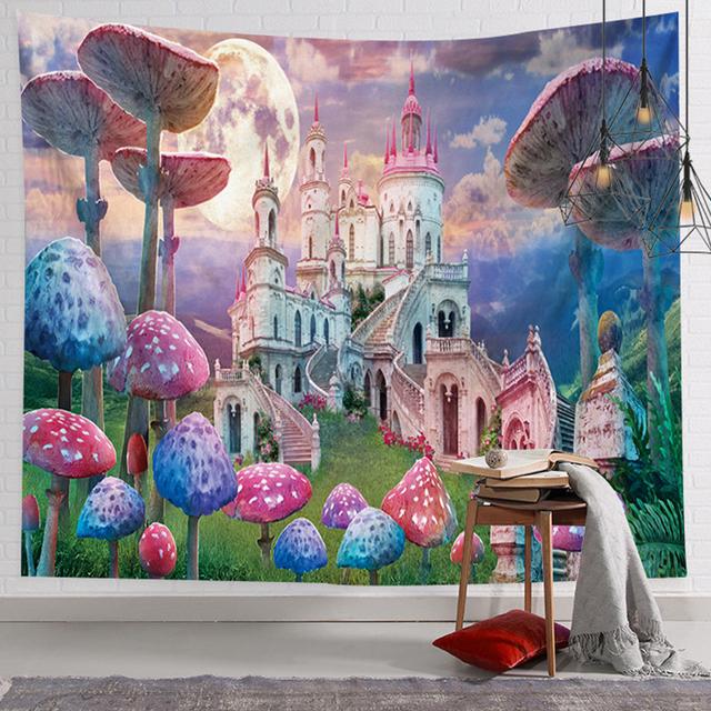 Mushroom Tapestry Wall Decor Boho Decor Psychedelic Hippie Boho Tapestry Decor Witchcraft Wall Covering Decor