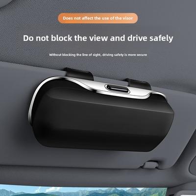 Car Sunglasses Holder Sun Visor Car Glasses Driving Glasses Holder Box Multifunction Portable Car Eyeglass Case