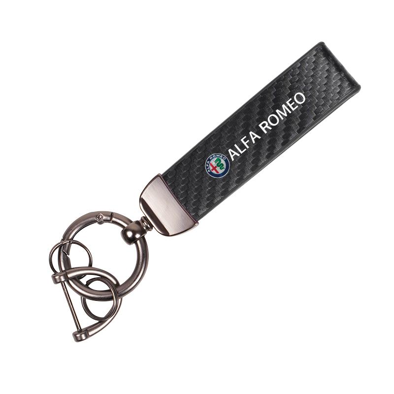 For Alfa Romeo High-end Car Logo Key Chain Keyring Auto Interior Accessories For Alfa Romeo 4C 159 166 Spider Giulia Giulietta 1