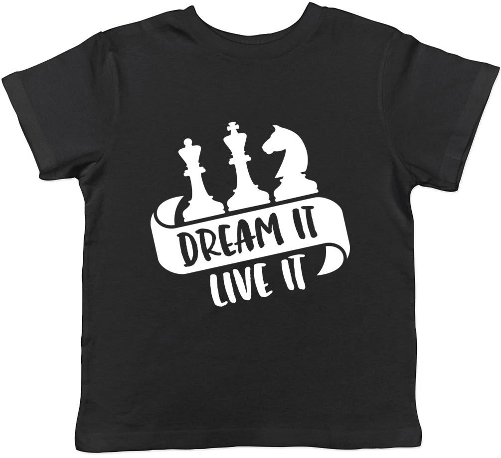 Dream It Live It Chess Boys Girls Kids Childrens T-Shirt 140