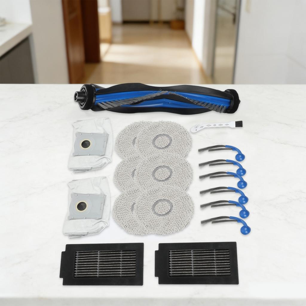 Main Brush Side Brushes X6 Filters X2 Dust Bags X4