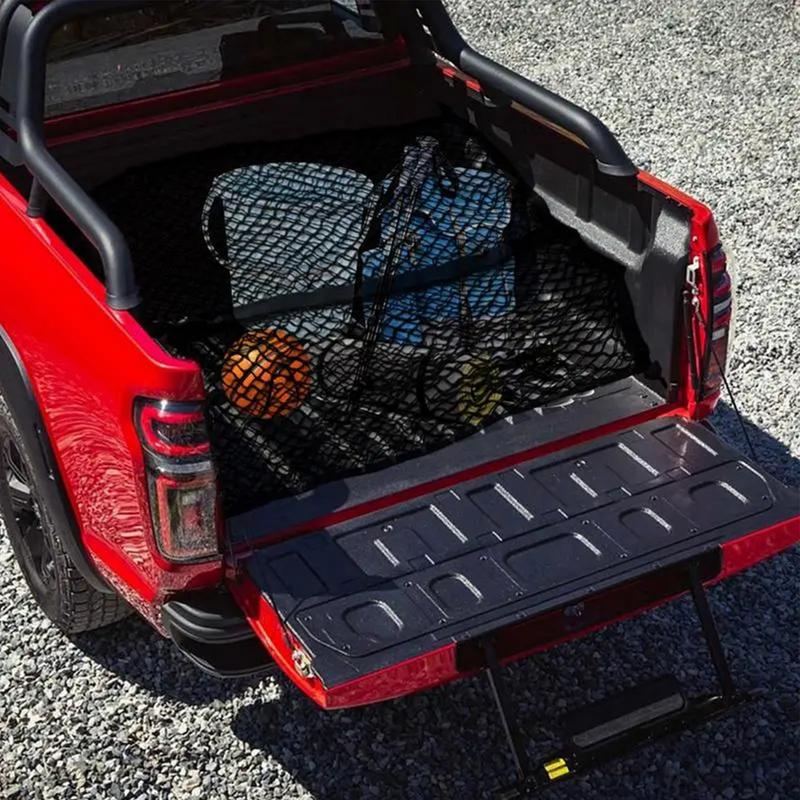 Truck Bed Net Highly Elastic Heavy Duty Truck Net Mesh Organizer For Trunk Moving Shelf Ceiling Road Outdoor