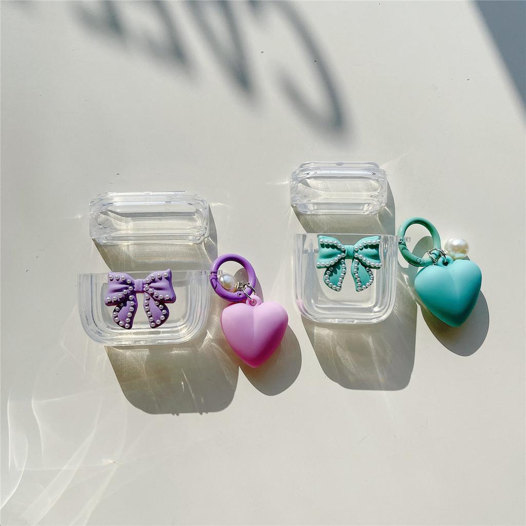 Love bow for Apple AirPods Pro1 Bluetooth headset case Apple 1st generation headphone case 1st generation