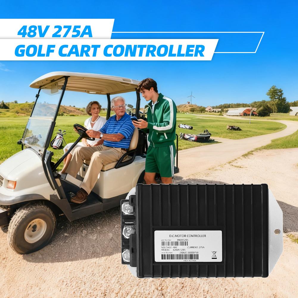 48V 275A Golf Cart Controller, Direct Replacement for Curtis 1266A-5201 Compatible with Club Car EZGO Yamaha Utility Vehicle