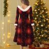 Christmas Party Printed Dresses For Women Vintage Christmas Midi Dress Casual Dresses Cocktail Dress Party Festive Dresses
