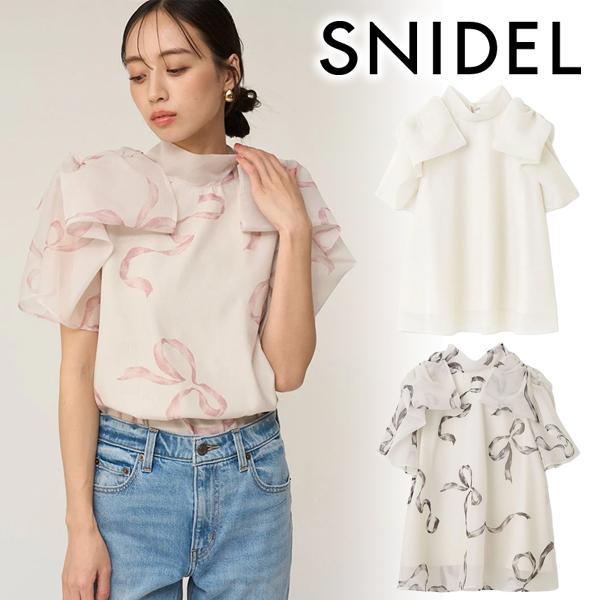 \10% OFF for a limited time / Same day shipping / SNIDEL Sustainable ribbon-like organ see-through blouse SWFB261169 26SS Cancellation and returns