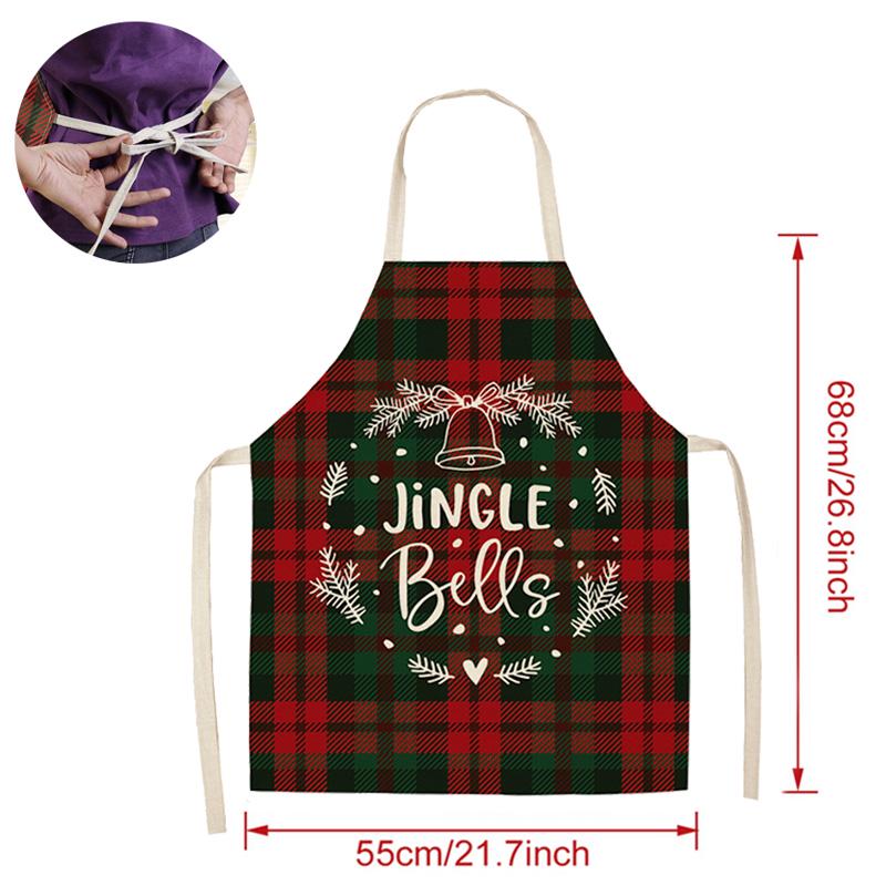 Linen Merry Christmas Apron Christmas Decorations for Home Kitchen Accessories 2025 Christmas Natal Navidad 2025 New Year Gifts
