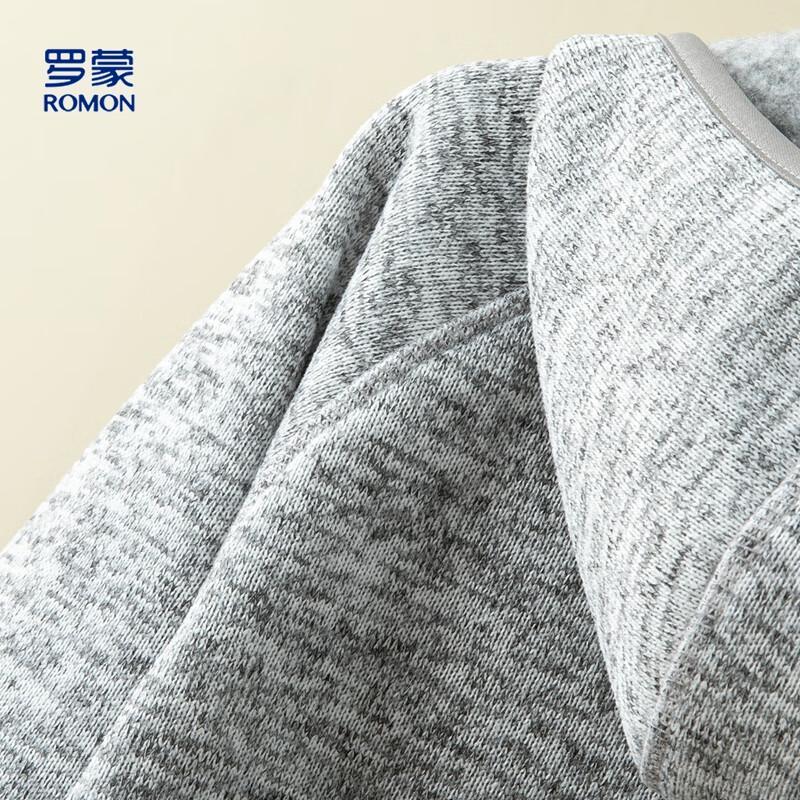 Romon Women's Heather Fabric Hooded Cardigan Jacket