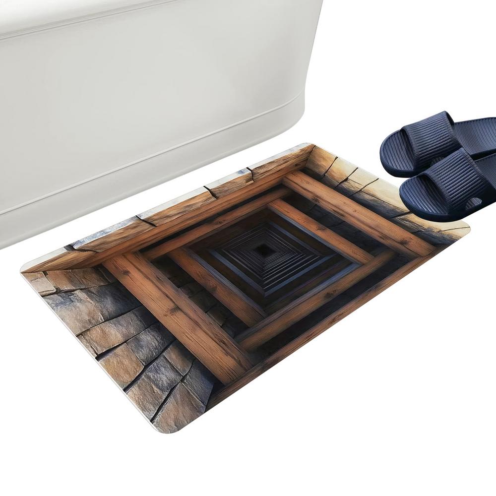

Optical Illusion Rugs 15.75x23.62 Inch Non-slip Doormat 3D Rug For Entrance Kitchen Bathroom Indoor Halloween Porch Decorations