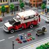 City Rescue Ambulance Building Blocks Emergency Medical Vehicle Model Bricks DIY Assembly Educational Collectible Toy Gift