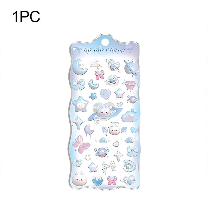 

1pc 3D Relief Journal Decorative Stickers Kawaii Candy Ghost Bread Drop Scrapbooking Phone Stickers Stationery Sticker TMZ