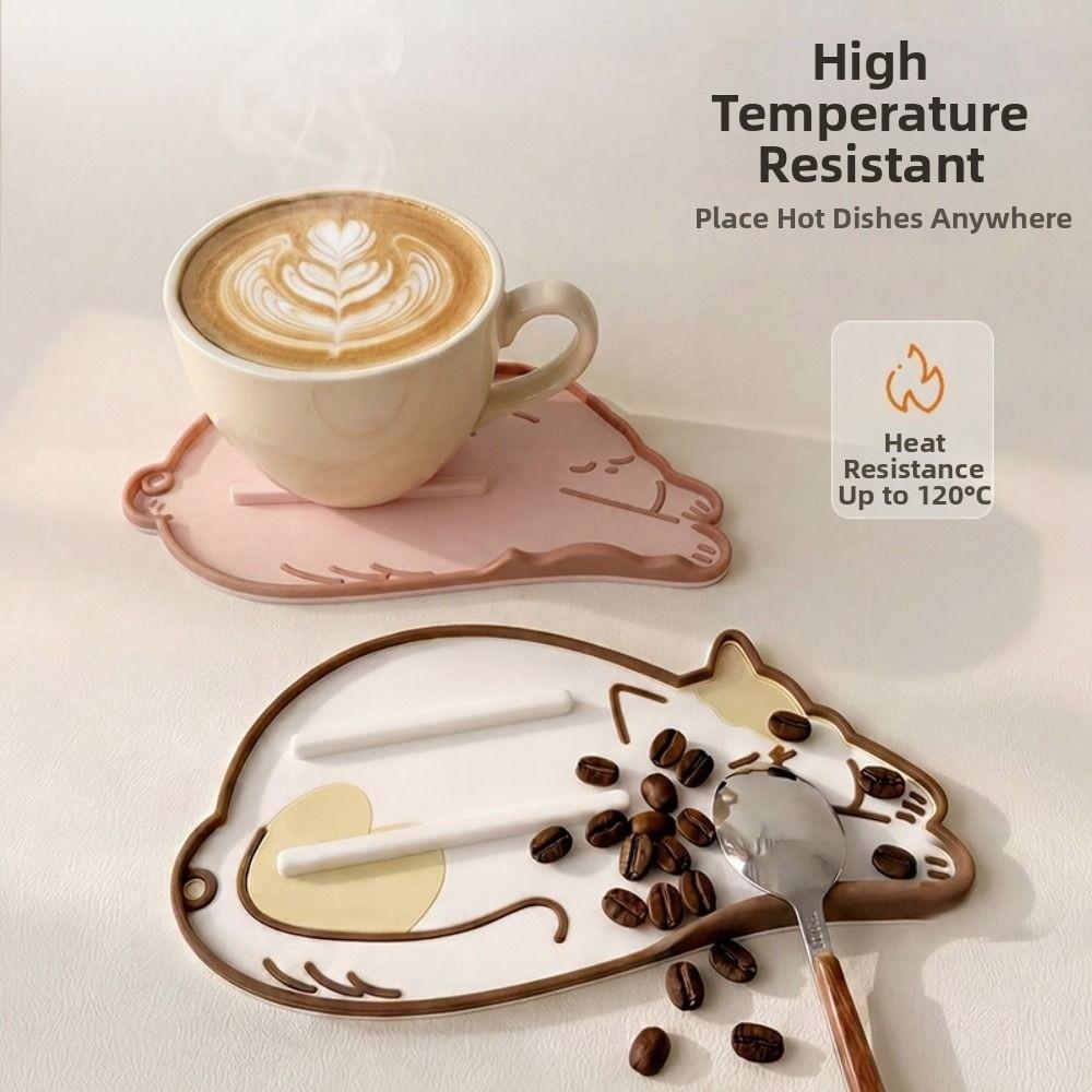 Heat Resistant Pot Lid Holder Non-slip Chopstick Holder Soft Spoon Holder Mat Kitchen Countertop