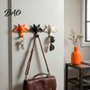 Small Space Storage Organizers 2Pcs 3D Printed Bat Hanging Hooks, Decorative Wall Hangers for Keys Hooks Kitchen Towels Bags, Adhesive Halloween Mount