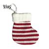Indoor Holiday Party Supplies Mini Knitted Christmas Stocking Ornaments, Knit Xmas Tree Hanging Decor, Small Ornaments Pendants for Tree, Mantel,