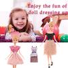 16pcs Set 30cm Doll Clothes And Accessories Include 4 Fashion Dresses 6 Crown 6 Necklace for Barbie Toys for Girls, Dressing Up