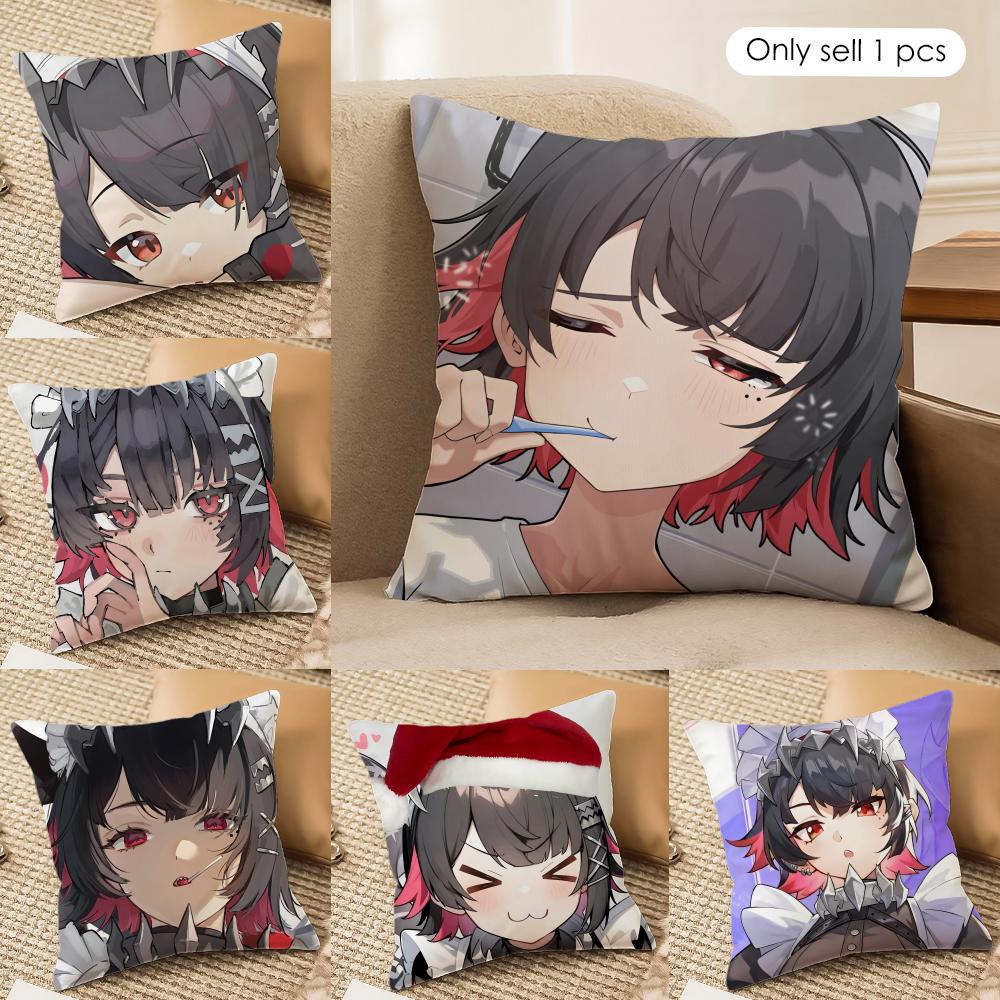 Ellen Joe Zenless Zone Zero Cushion Cover Silky Short Plush Invisible Zipper Dustproof Sofa Pillow Case for Home Decor