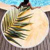 Palm Leaf Round Beach Towel,Round Hawaiian Beach Blanket Sand Free Quick Dry Boho Circle Bath Towel Absorbent Tropical Yoga Mat