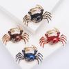Broche Retro esmaltado en forma de cangrejo, Pin de aleación exquisito, traje de solapa, insignia de mujer, joyería, regalo, accesorios de abrigo