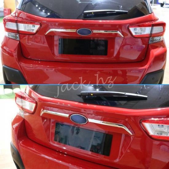For Subaru Crosstrek XV 2018- Chrome Trunk Tailgate Strips Trim Accessories