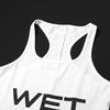 New 2025 Summer Women Sexy Sport Romper Subtranslucent Slim Playsuits Letter Printed White Women'S Raceback Sleeveless