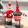 DIY Christmas Wine Bottle Cover Creative Wine Bottle Knitted Sweaters  Table Decoration