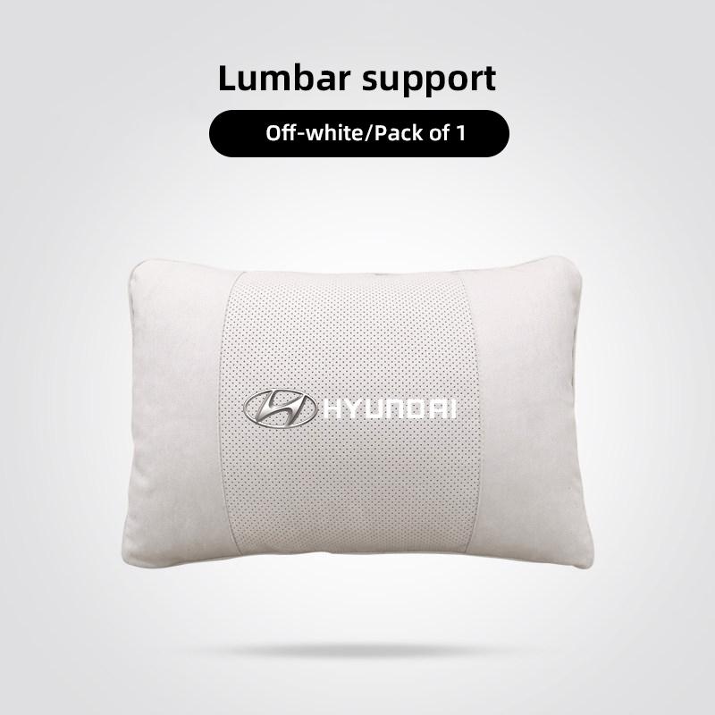 Car Suede Breathable Neck Pillow Memory Foam Lumbar Pillow For Hyundai Creta Matrix Elantra Getz Ioniq Solaris GDI Santafe Equus ZZ39