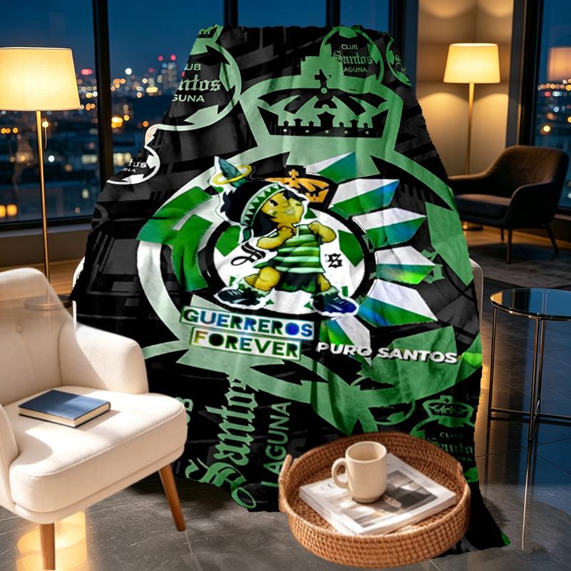Club Santos Laguna Print Blanket - Soft & Comfortable, for Bedroom, Travel, Sofa, Home Decoration - Birthday Christmas Gift for Friend