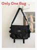 Minimalist College Style Large Capacity Nylon Messenger Bag For Daily Use