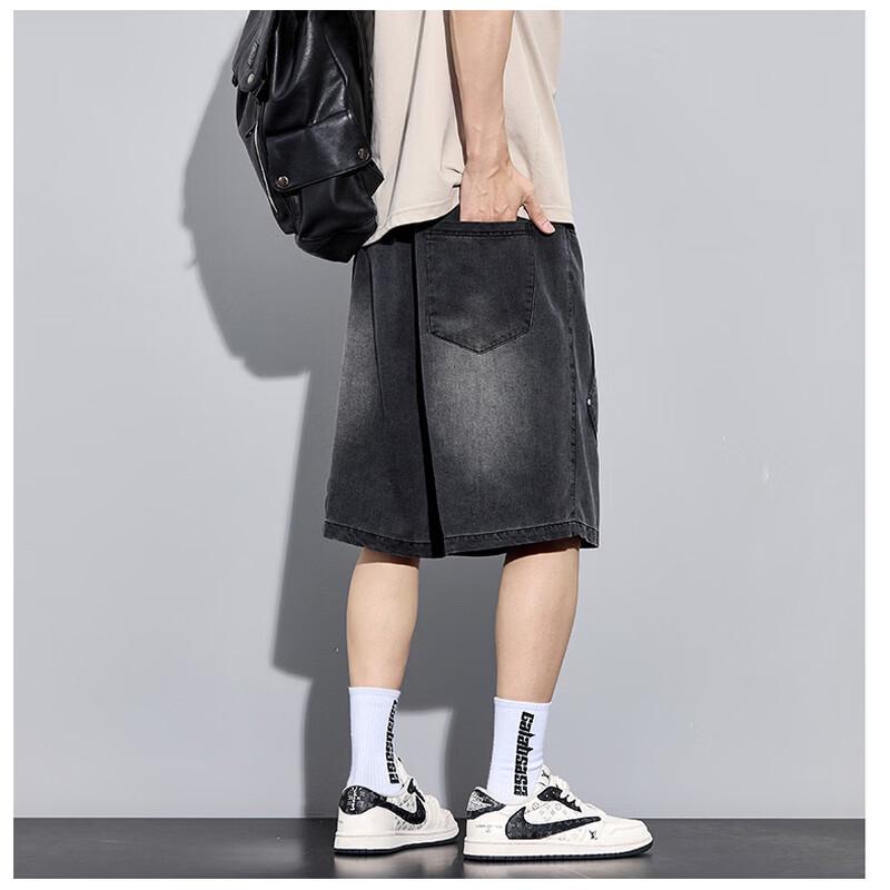 PLAYBOY Men's Casual Lyocell Blend Denim Shorts