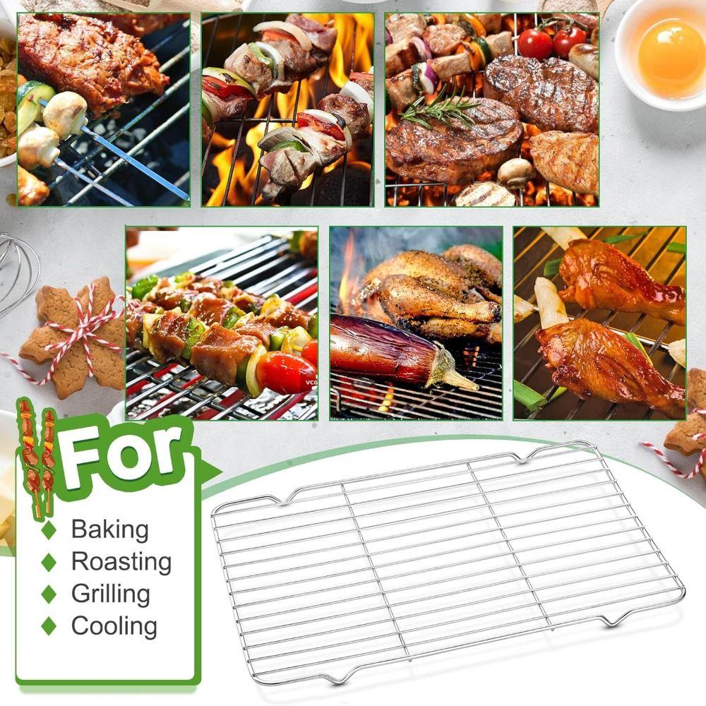 Stainless Steel Cooling Rack Dense Wires Grill Rack New Barbecue Cooking Mesh Shelf  Baking