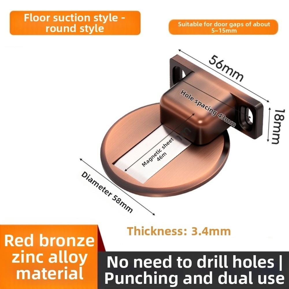 New No-drill Door Catch Floor-mounted Silent Magnetic Anti-collision Door Catcher Concealed Door Top