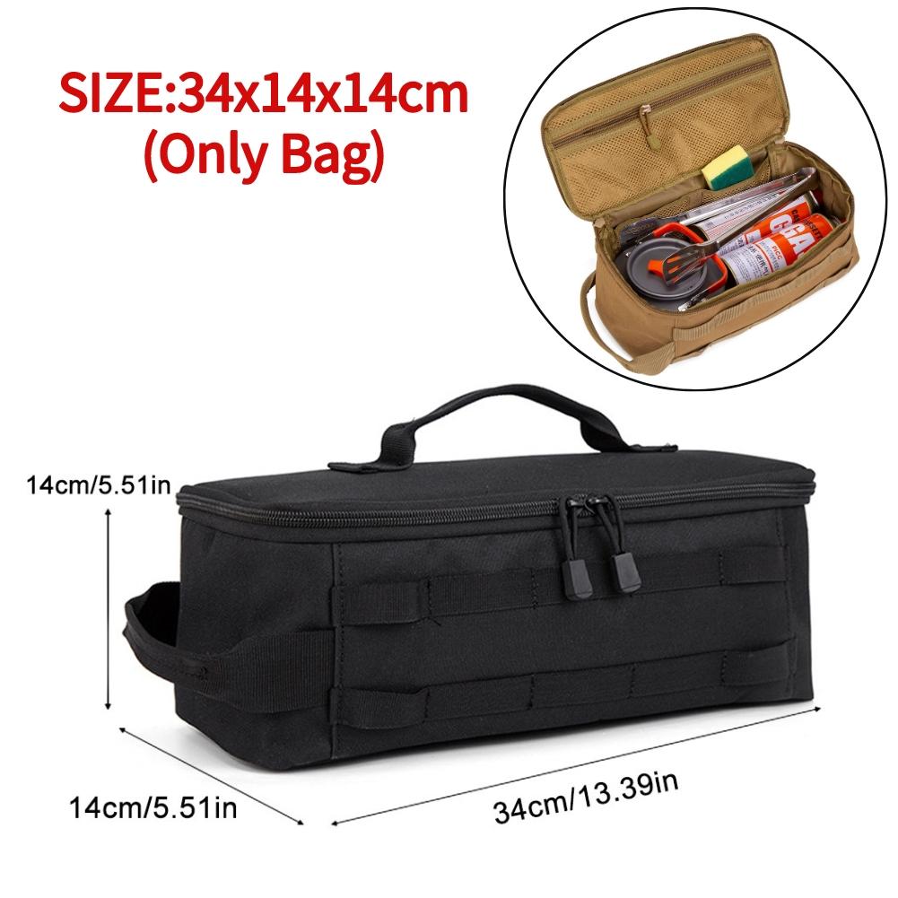 17-7L Taktische Camping-Aufbewahrungstasche Große Kapazität Outdoor Wander-Picknicktasche Kocherbehälter Topf Tragebeutel Kochgeschirr-Organizer