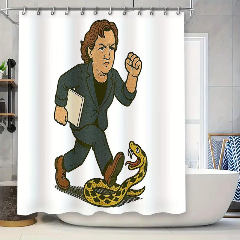 

Horror Movie Shower Curtain Funny Friday 13Th Jason Voorhees Bathroom Decor Spooky Halloween Gift Novelty Polyester Fabric W60H190(CM)-1 Pcs