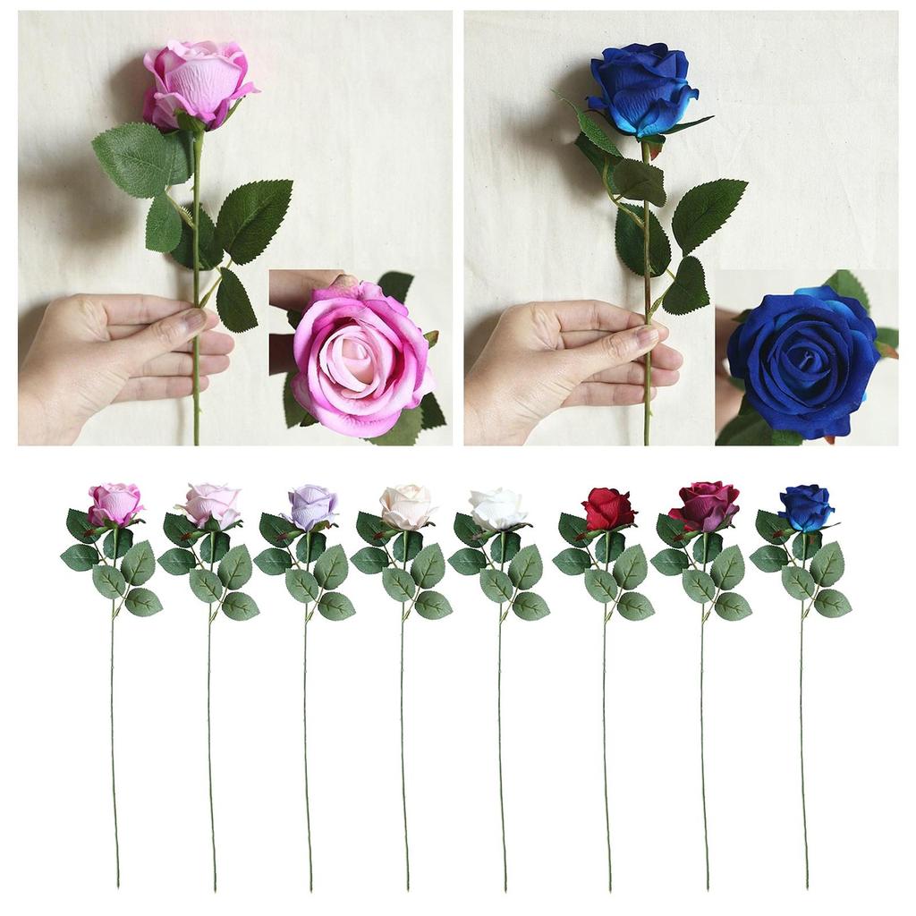 Elegant Artificial Flowers Rosaceae Flannel Rose Flower Bouquet diy Holiday Centerpieces Grave Decorations
