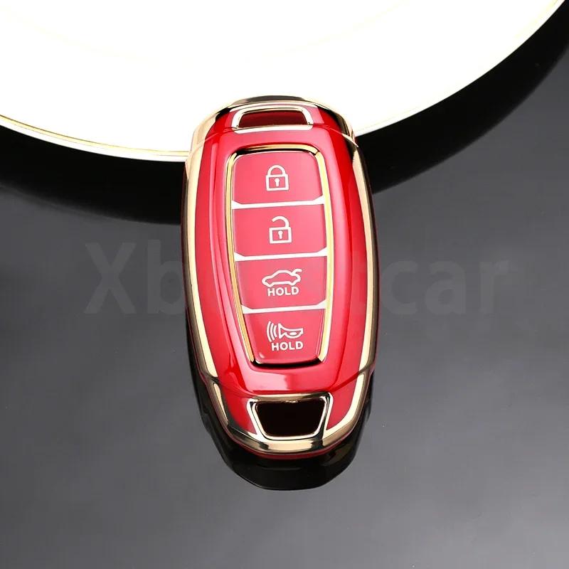 Auto Key Fob Shell For Hyundai I30 Ix35 KONA Encino Solaris Azera Grandeur Ig Accent Santa Fe Palisade TPU Car Key Case Cover