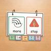 Communication Cards Basic Needs Communication Card with Metal Rings for Non Verbal Speech Therapy Children Adults Seniors