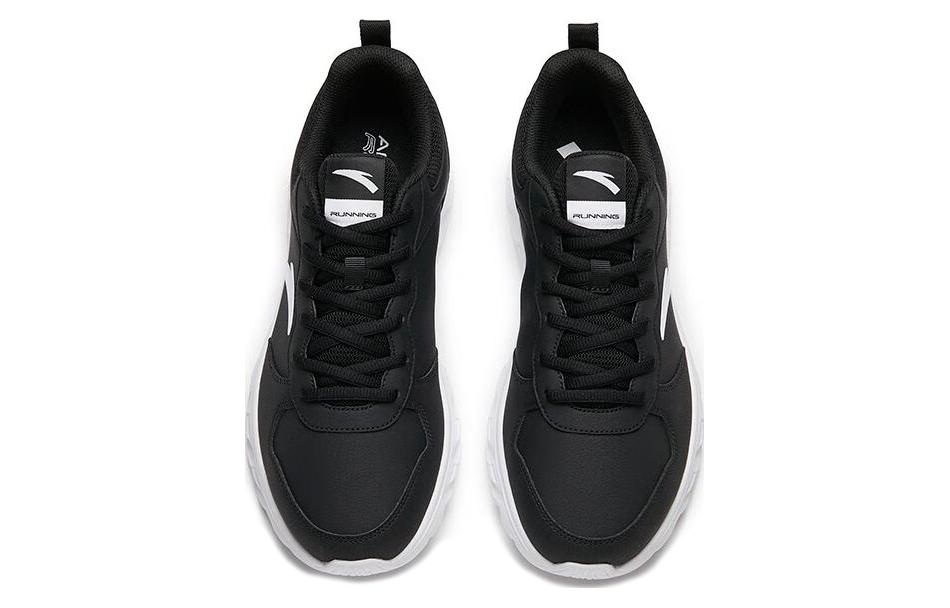 Men's Sneakers Anta Cushioning Slip Resistant Abrasion Resistant Rebound Low Top Running Shoes Men's Black
