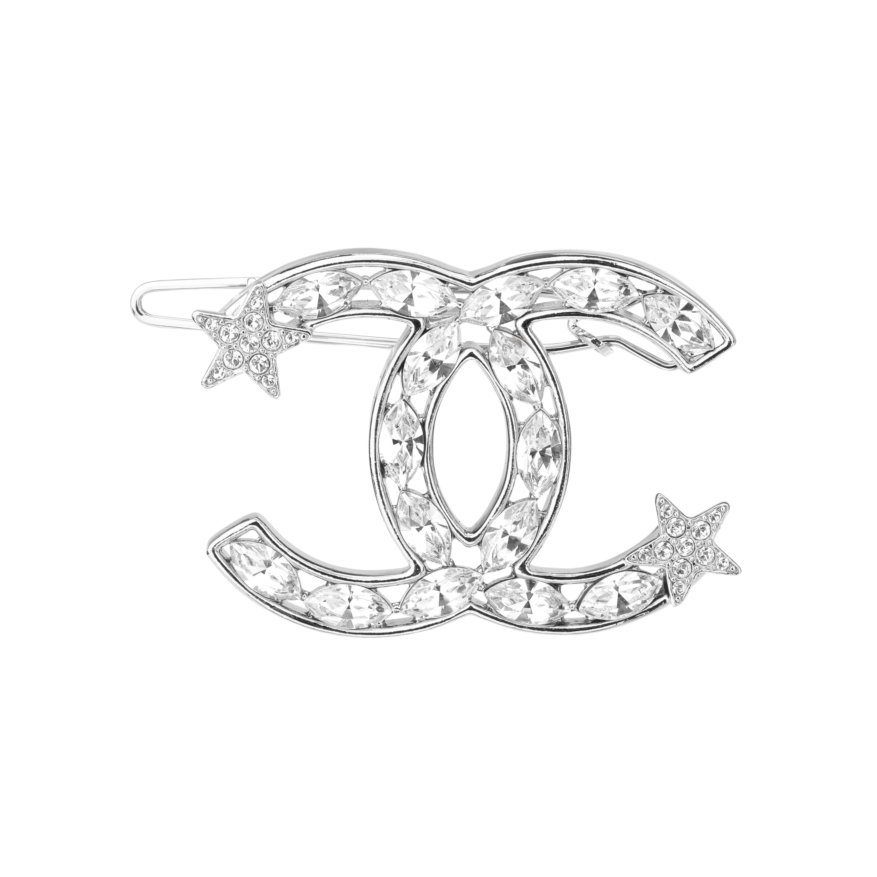 

Модна Класика Chanel Логотип Подвійне С Затискач для волосся Жіночі аксесуари Срібний AB3611B02390N5957 Basic Packaging-Box Not Included,F,Silver