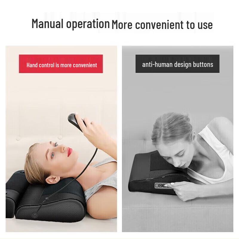 Aux Heating Massage Pillow for Neck, Back, and Waist